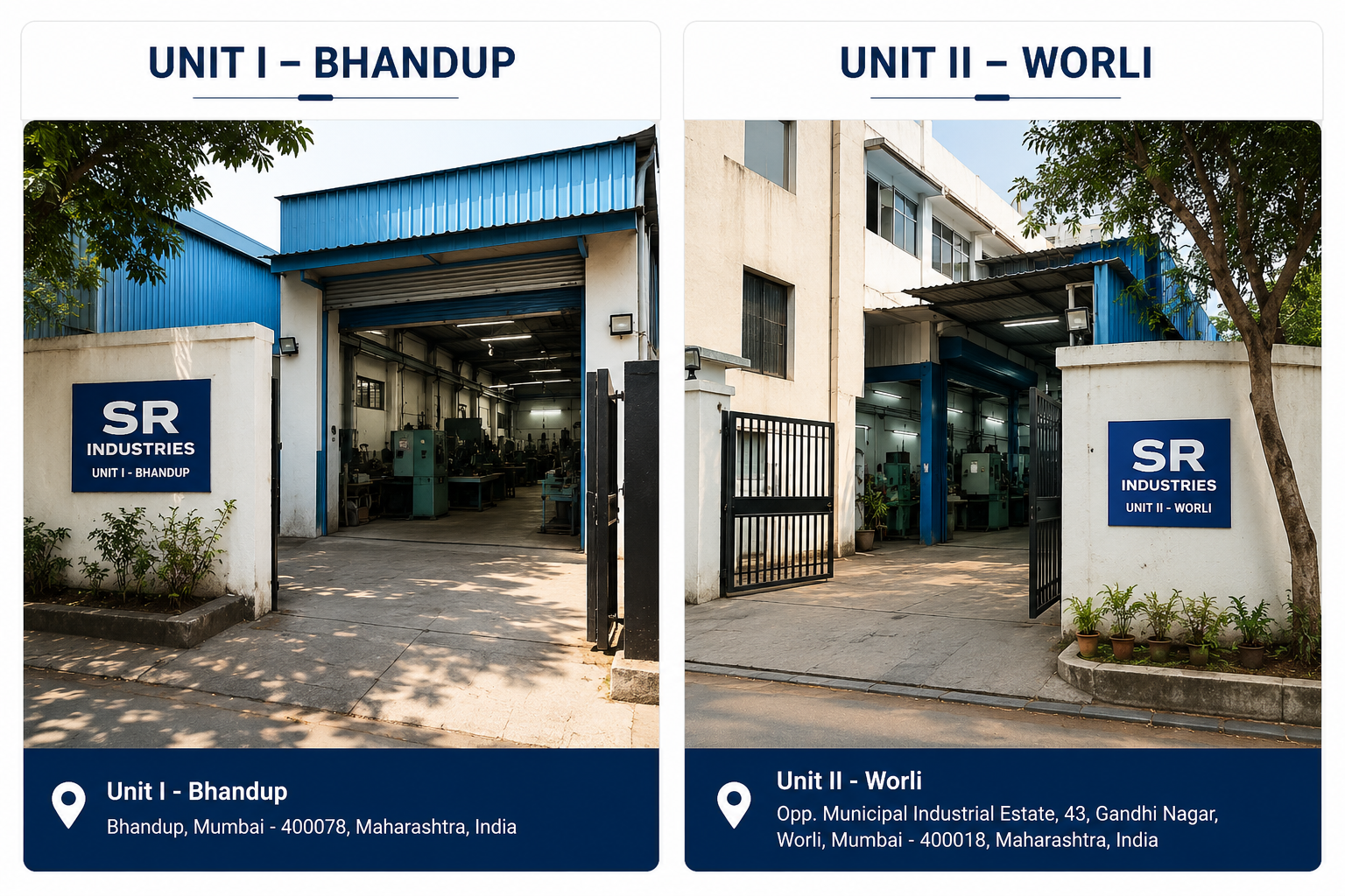 SR Industries Manufacturing Units